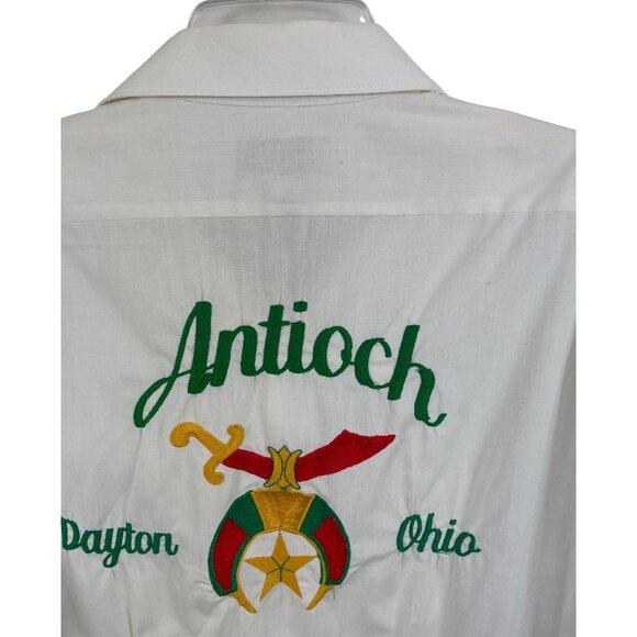Antioch Temple Guard Dayton OH Embroidered Button Up Shirt Mens 16 1/2 - Picture 5 of 8
